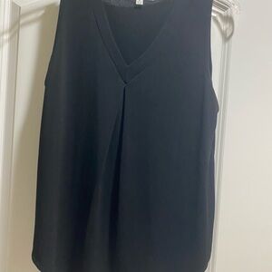 Green Envelope Black V-Neck Tank Top